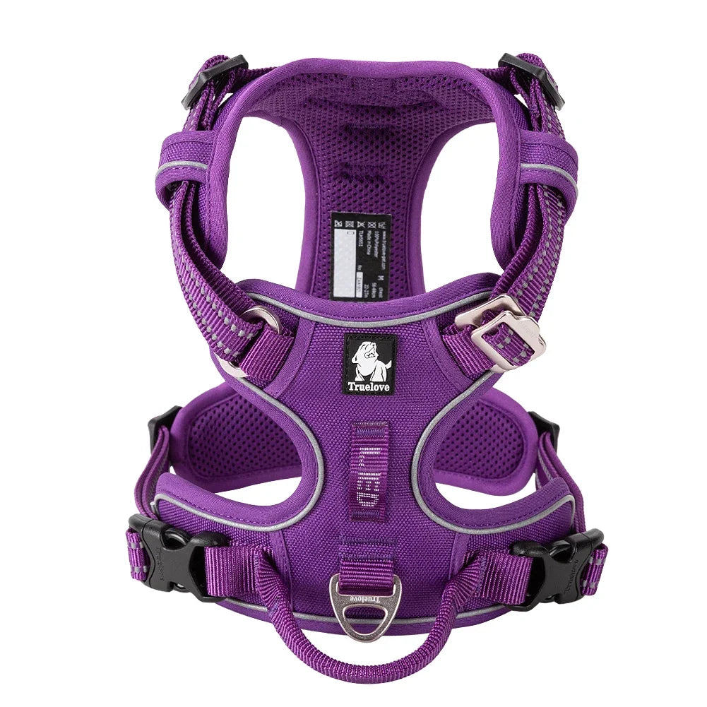 TRUE LOVE Pet Harness TLH5654 - Harnais Réfléchissant Confortable et Ajustable pour Chien