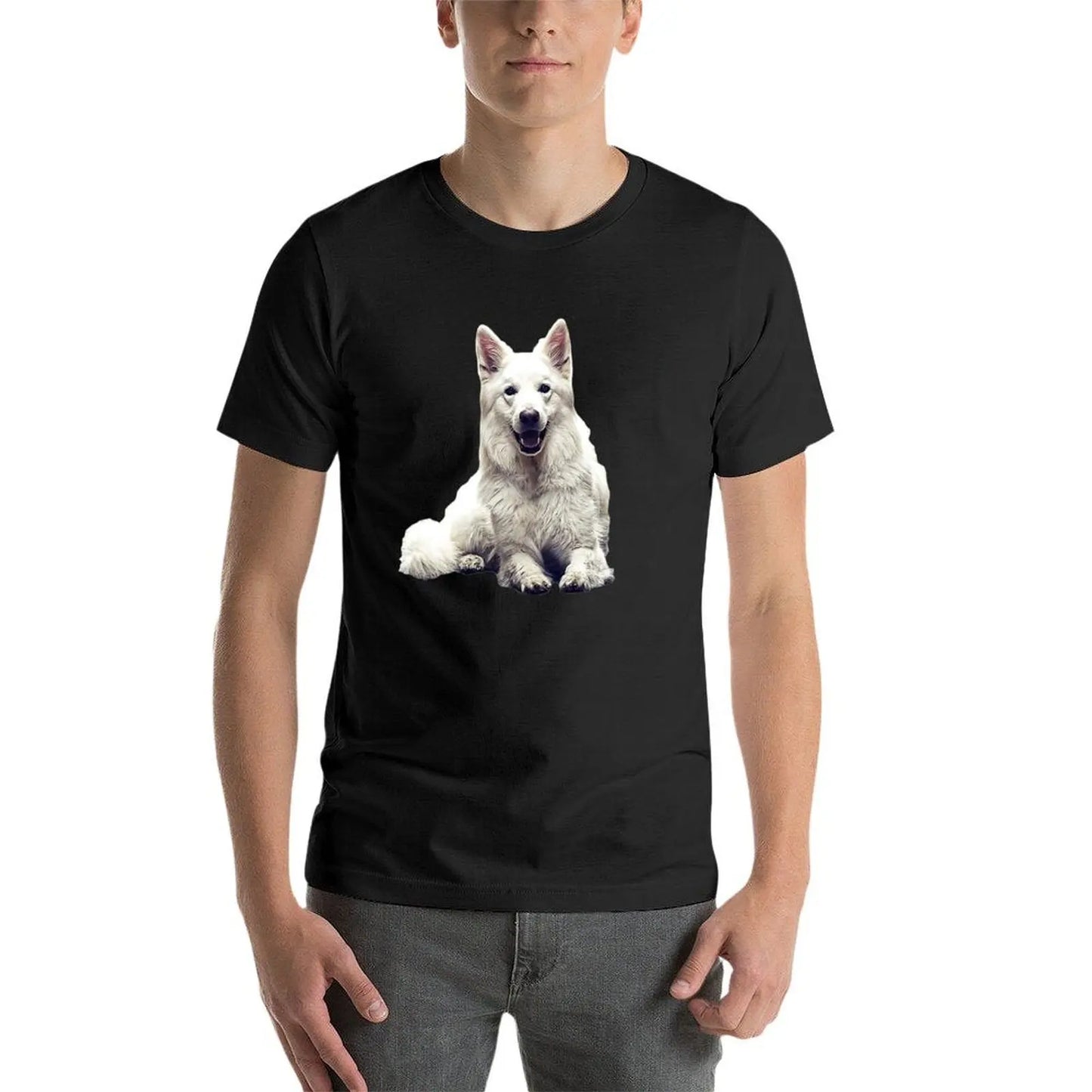 T-shirt Garçon en Coton – Berger Blanc Suisse 🐾👕