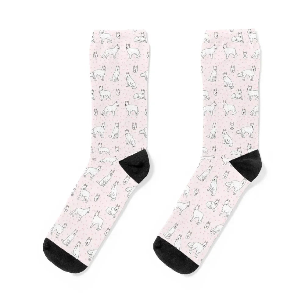 Chaussettes Berger Blanc Suisse : Design Mignon et Sportif