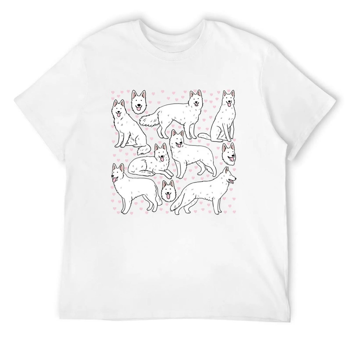 T-shirt Berger Blanc Suisse – Illustration Mignonne Vintage