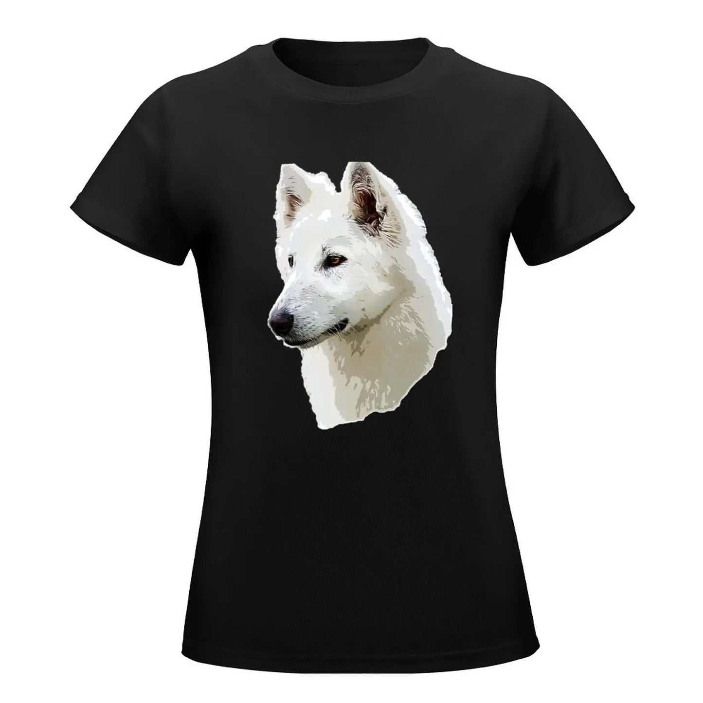 T-shirt Berger Blanc Suisse – Vêtements d'été mignons et esthétiques pour femmes