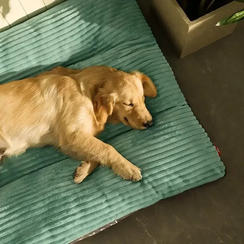 Matelas en Velours Côtelé pour Chiens - Lit Douillet et Lavable pour Petits, Moyens et Grands Chiens