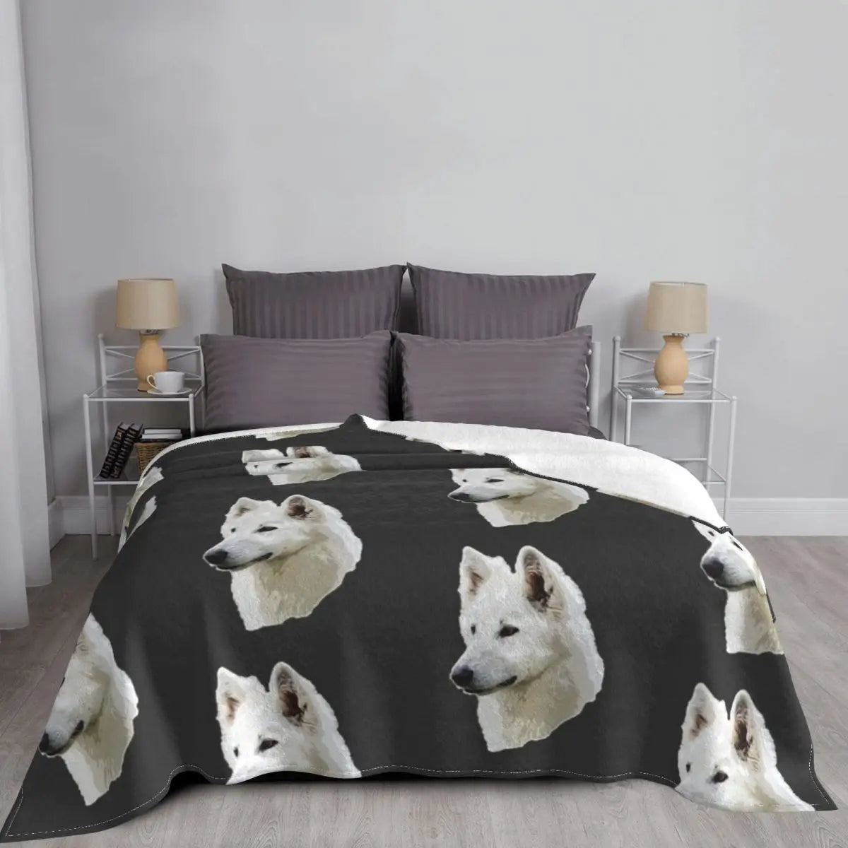 🛋️ Plaid Berger Blanc Suisse - Douceur et Élégance 🐾