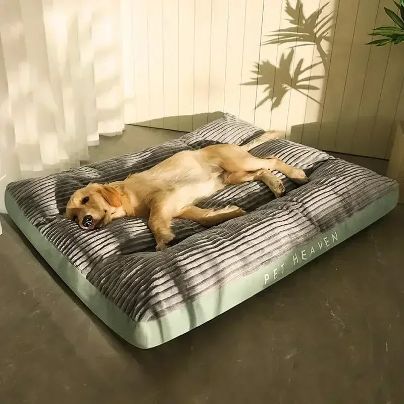 Matelas en Velours Côtelé pour Chiens - Lit Douillet et Lavable pour Petits, Moyens et Grands Chiens