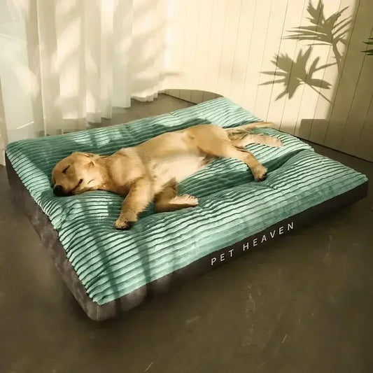 Matelas en Velours Côtelé pour Chiens - Lit Douillet et Lavable pour Petits, Moyens et Grands Chiens