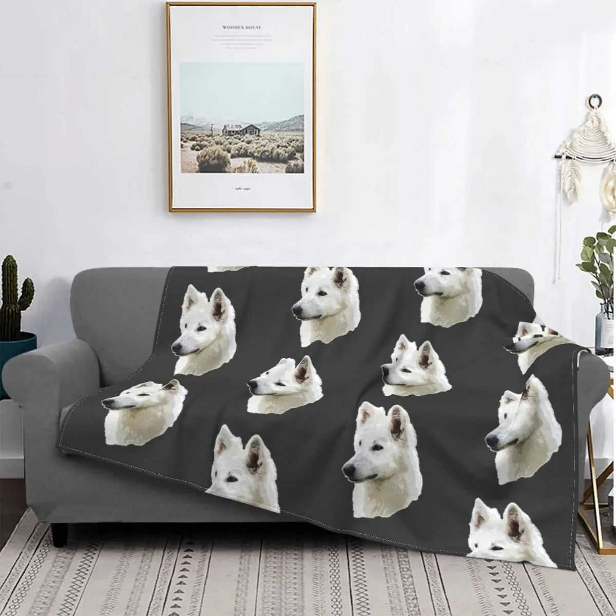 🛋️ Plaid Berger Blanc Suisse - Douceur et Élégance 🐾