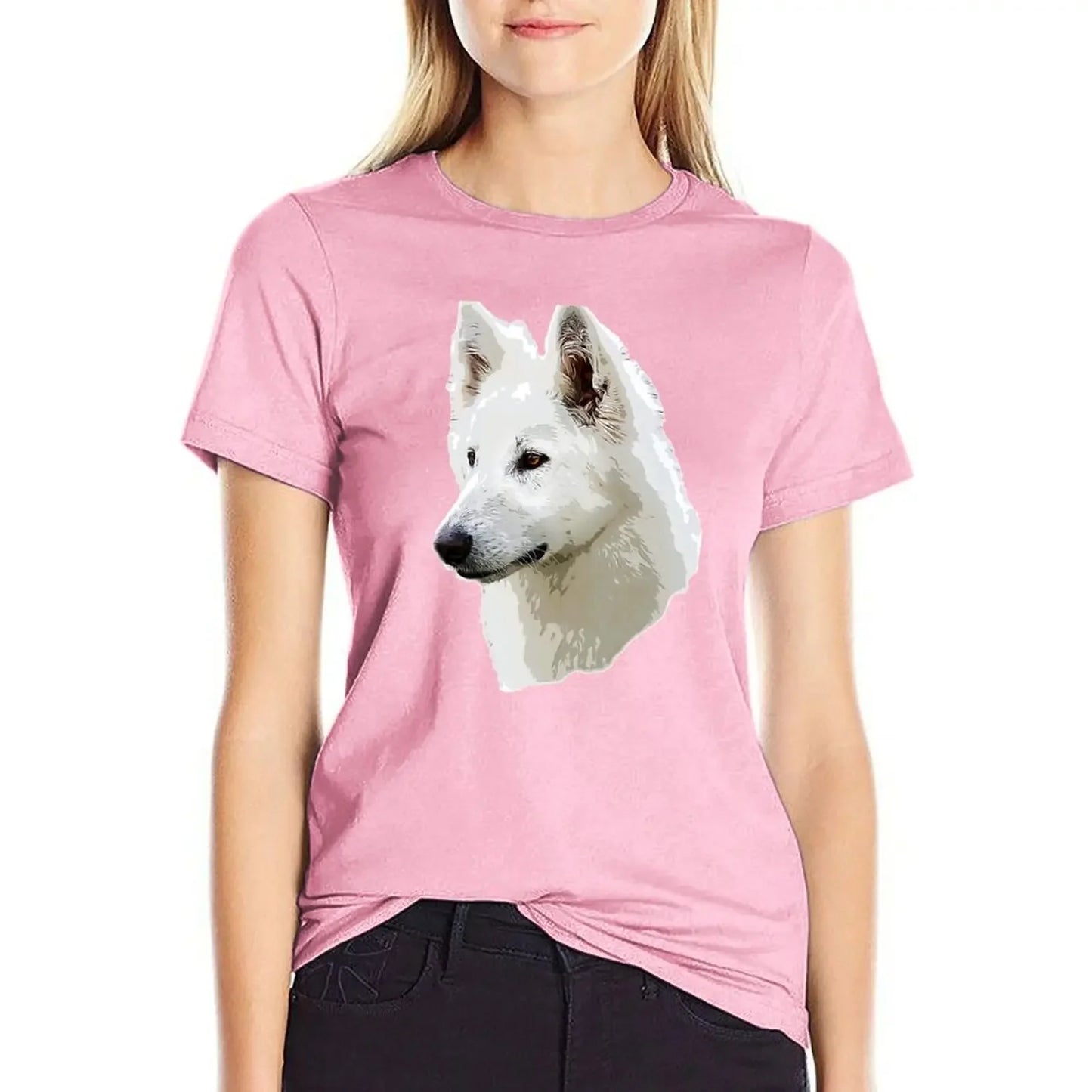 T-shirt Berger Blanc Suisse – Vêtements d'été mignons et esthétiques pour femmes