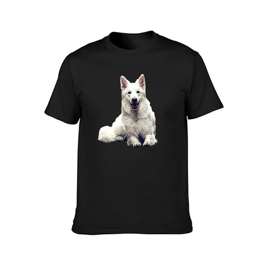 T-shirt Garçon en Coton – Berger Blanc Suisse 🐾👕