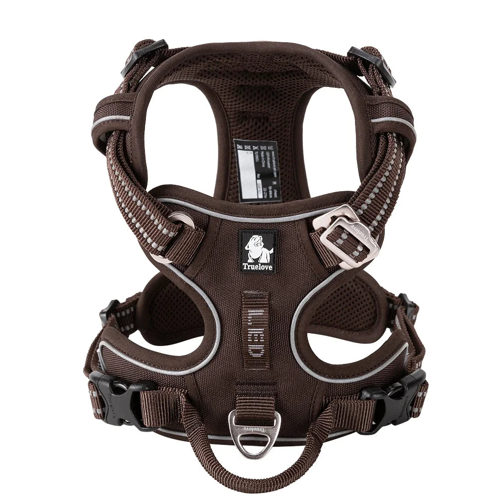 TRUE LOVE Pet Harness TLH5654 - Harnais Réfléchissant Confortable et Ajustable pour Chien