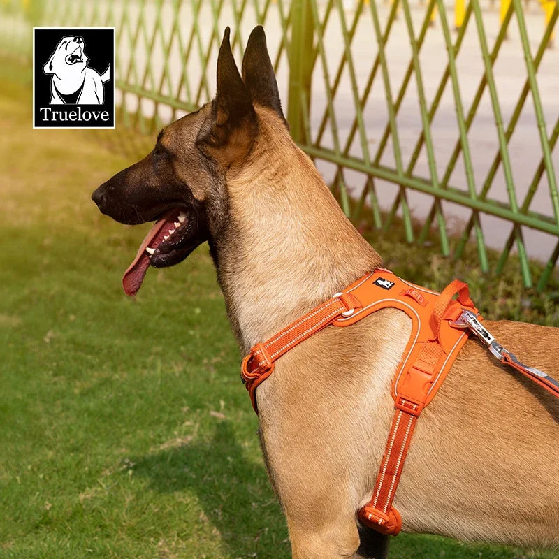 TRUE LOVE Pet Harness TLH5654 - Harnais Réfléchissant Confortable et Ajustable pour Chien