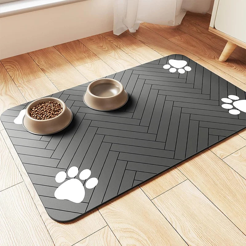 🐾 Tapis de Nourriture Étanche pour Chiens et Chats – Propre et Pratique ! 🐶🐱✨