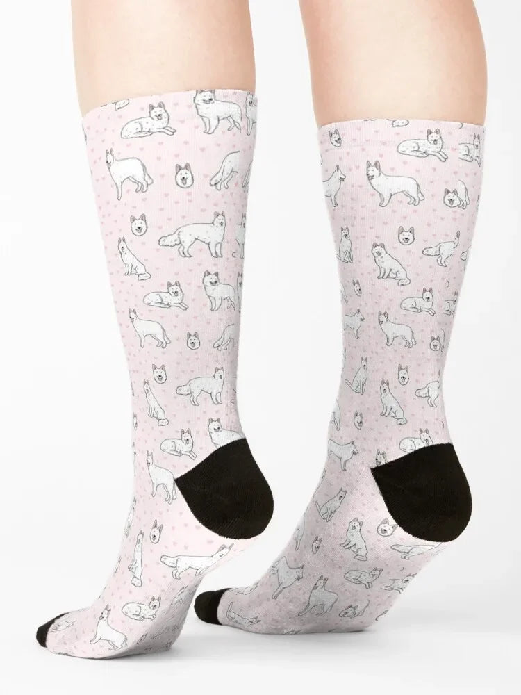 Chaussettes Berger Blanc Suisse : Design Mignon et Sportif