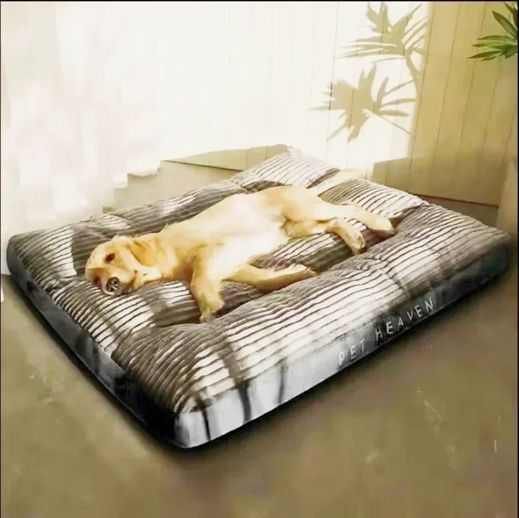 Matelas en Velours Côtelé pour Chiens - Lit Douillet et Lavable pour Petits, Moyens et Grands Chiens